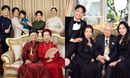 NSND Hồng Vân chia sẻ bộ ảnh kỷ niệm đám cưới kim cương của bố mẹ, khung ảnh đại gia đình bốn thế hệ thu hút sự chú ý