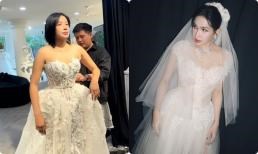 Khả Như lộ ảnh thử đầm cưới?