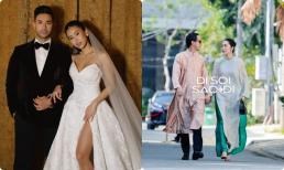 Đám cưới Tiên Nguyễn: Hà Tăng và chồng tay trong tay tình tứ