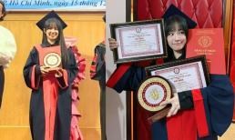 Ca sĩ Lương Bích Hữu tốt nghiệp Đại học ở tuổi 41, nhan sắc mẹ một con trong áo Cử nhân gây sốt