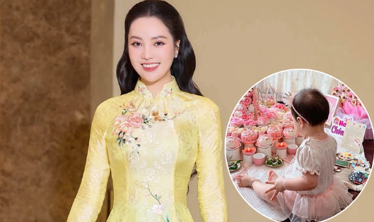 Thụy Vân khoe con gái tròn một tuổi