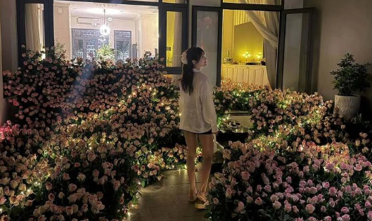 Diệp Lâm Anh được tình trẻ tặng 6.836 bông hồng mừng sinh nhật